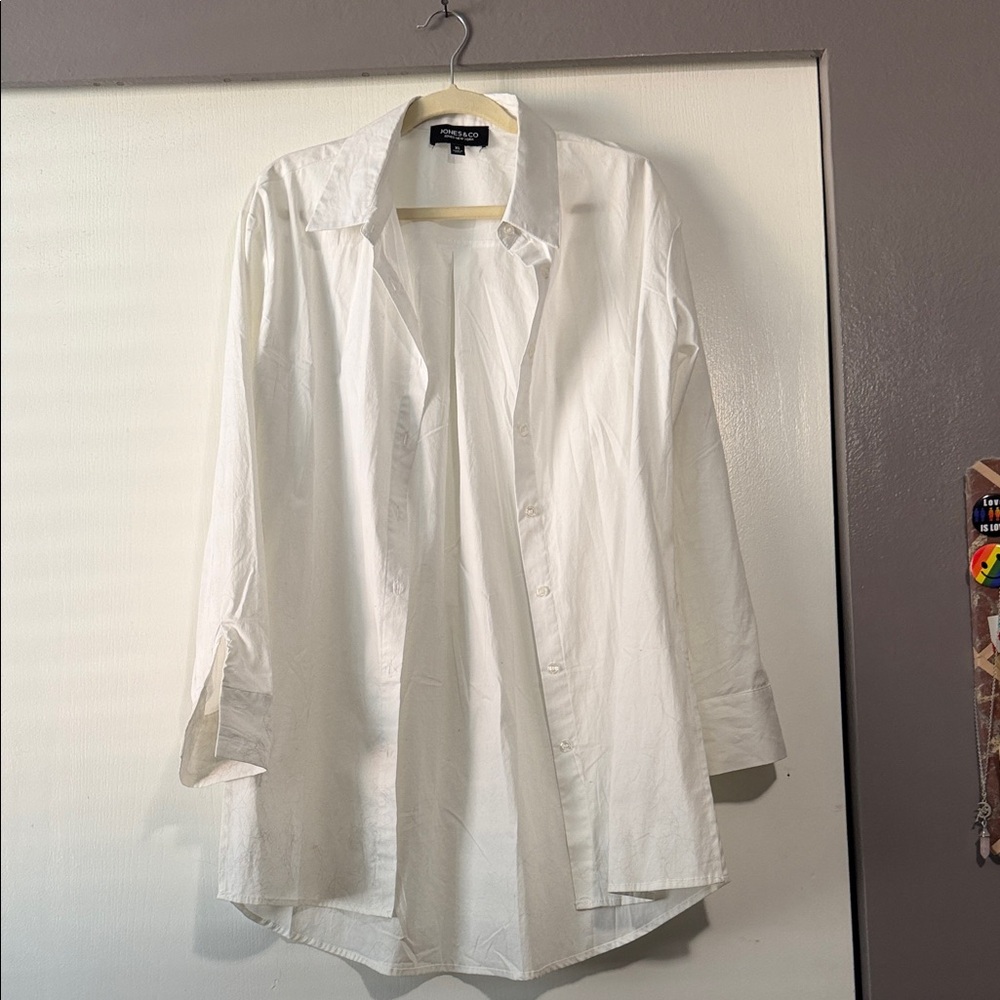 Elegant White Button-Down Shirt